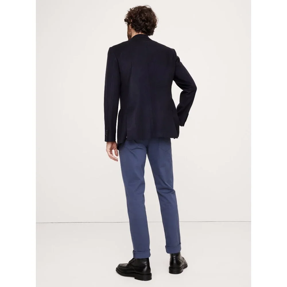 NWT Mens Size 40 40x32 Banana Republic Blue Slim Twill Traveler Pant 2.0 NEW
